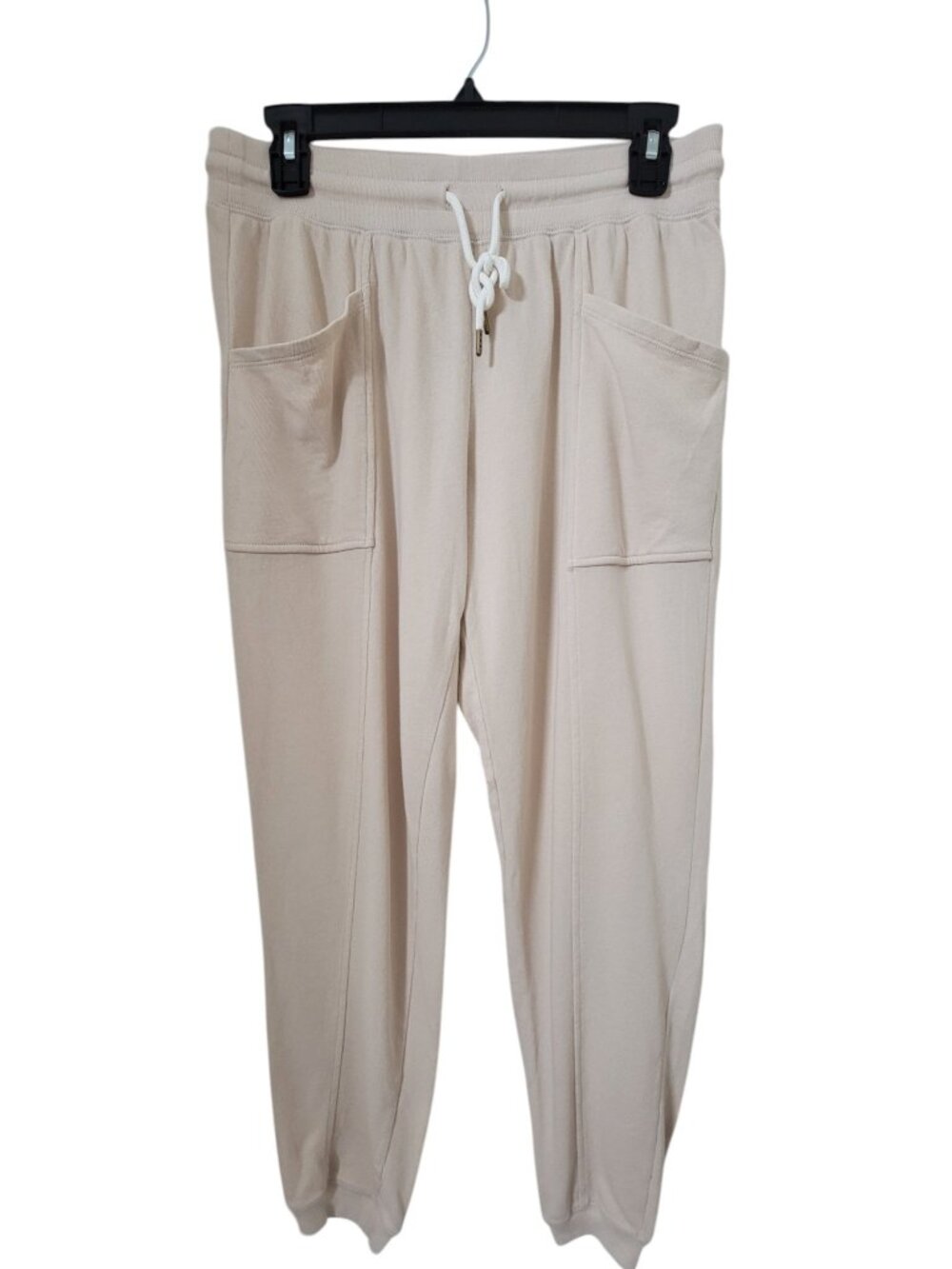 Old Navy Size S Cream Colored High Rise Joggers, Excellent Used Condition